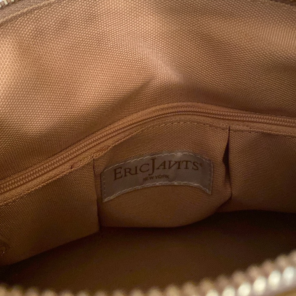 ERIC JAVITS leather and straw summer bag - Picture 4 of 7